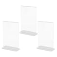 SKISUNO 3Pcs Clear Acrylic Double Sided Trade Show Sign Holder Stand ...