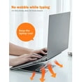 thumbnail image 4 of Laptop Stand for Desk, Portable Notebook Holder Stand, Ergonomic Aluminum Adjustable Computer Stand with Non-Slip Rubber, Compatible for 10-15.6 Laptops , Silver, 4 of 8