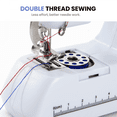 thumbnail image 2 of Máquina De Coser Electrónica, Máquina De Coser Portátil De Doble Hilo para Adultos Principiantes, Inalámbrica con Accesorios para Ropa, Cortinas, Manualidades En El Hogar, 2 of 5