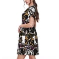 thumbnail image 2 of Xecao Mignon Chien Chiot2 pour Femmes Été Robe Midi à Manches Courtes avec Poches Robe Décontractée Fluide T-Shirt Robe de Plage, 2 of 6