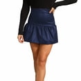 thumbnail image 1 of Moda para mujer Vestido de color sólido Cintura alta Paquete sexy Falda a la cadera Falda con diseño de arrugas irregulares Wmkox8yi FGJ1101, 1 of 3