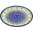thumbnail image 1 of Polish Pottery 7½-inch Dessert Plate (Little Blue Flowers Theme) Hand Painted in Boleslawiec, Poland + Certificate of Authenticity, 1 of 6