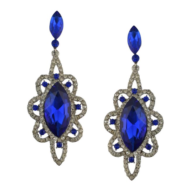 Pendientes colgantes de de imitación de declaración Behomian Joyería de Azul