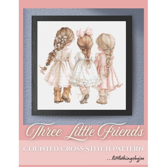 Three Little Friends: Counted Cross Stitch Pattern, (Paperback)