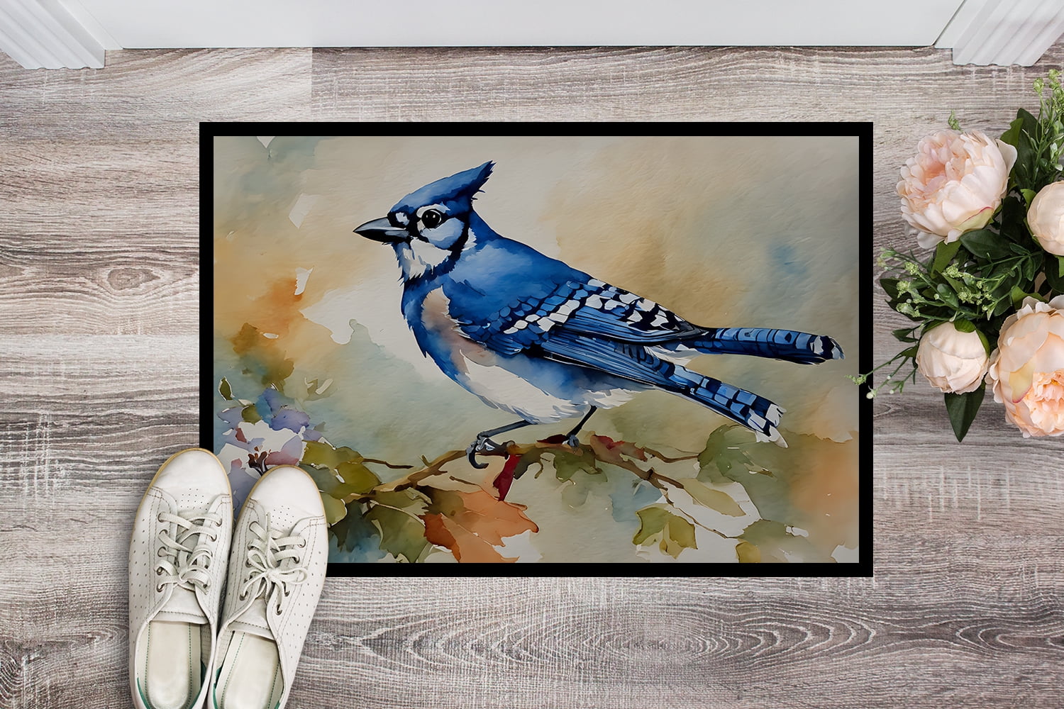 Carolines Treasures DAC3184JMAT 24 x 36 in. Unisex Blue Jay Doormat