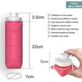 thumbnail image 2 of Taza de agua plegable de gran capacidad para viajes al aire libre, deportes, pegamento de silicona portátil, taza de agua resistente a altas temperaturas, taza plegable retráctil de grado alimenticio, 2 of 5