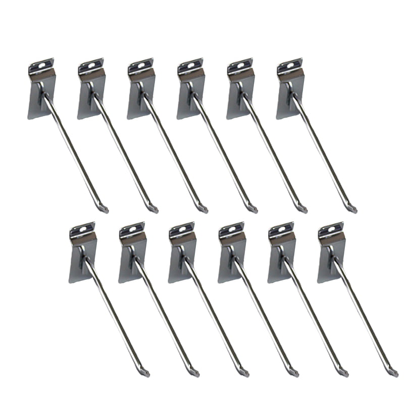 25x Stainless Steel Shop Home Display Slatwall Fitting Prong Hanger 20cm 