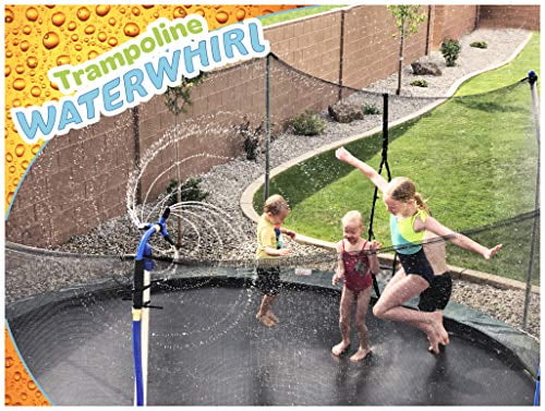 Zrauker Trampoline WaterWhirl Trampoline Sprinkler for Kids-Summer Outdoor Water Park Game Sprinkler for Kids and Family Fun Waterpark Toys for Backyards Easy Install and Safe.
