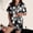 Orange and black, variant on Halloween Pajamas Halloween Casual Soft Button Short Sleeve Pajamas for Women Set