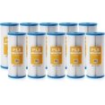 thumbnail image 1 of Max Water Filtre à Sédiments Plissé 10 Microns 10 x 4.5, Cartouche de Remplacement Lavable pour Systèmes BB 10 Pouces Compatible avec R50-BBSA, FXHSC, WFHDC3001, W50PEHD, GXWH40L (10 Pack), 1 of 7