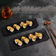 thumbnail image 6 of Serving Platters, Rectangular Plates Trays for Dinner Parties, Appetizers, Sushi, Desserts & More, Microwave & Dishwasher Safe (Black), 6 of 6