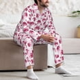 thumbnail image 7 of Goofa Lilies Flowers for 2-piece Loungewear Set Men’s Sleepwear Set Soft PJs Cozy loungewear Comfy Sleep Set Winter Pajamas-Large, 7 of 7
