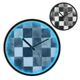 thumbnail image 2 of Indoor 12' Voice-Activated Luminous Decoration Wall Clock With LED Night Light Checkered Pattern, 2 of 8