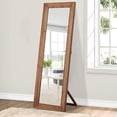 thumbnail image 5 of POSHIONS 65"x22" Full Length Mirror Floor Mirror Wood Frame with Stand Wall Mounted Mirror, Natural, 5 of 5