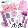 thumbnail image 1 of Salón de belleza para niñas, juguetes para niñas, juego de simulación, estilista de pelo, Kit de juguete con secador de pelo, juego de simulación, juguete de peinado, 1 of 1