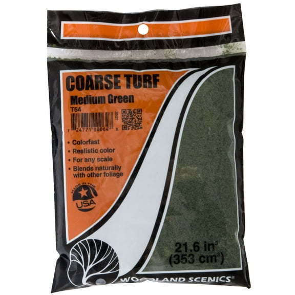 Woodland Scenics Turf, Coarse, Medium Green