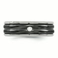 thumbnail image 5 of Edward Mirell Black Ti .03ct Dia w/Sterling Silver Bezel 7mm Band EMR213, 5 of 5