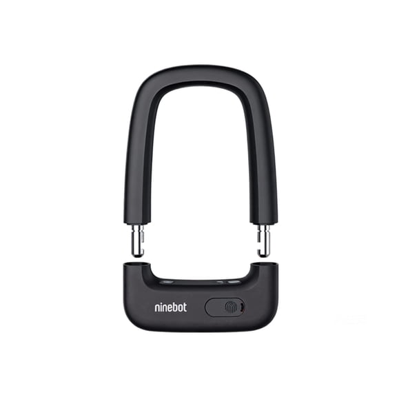 Ninebot Smart Fingerprint U-Lock - Anti-Cut and Anti-Theft, Supports Fingerprint, App, and Key Unlocking, Universal for Electric Scooters.