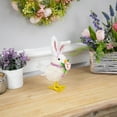 thumbnail image 3 of Northlight Floral Easter Chick with Polka Dot Faux Fur Rabbit Ears Figurine - 8.75", 3 of 6