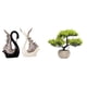 thumbnail image 1 of estatua de cisne,Figuras de cisne,estatuas,decoración del hogar,fiesta de bodas,Árbol bonsái artificial,Árbol bonsái artificial para decoración de escritorio de interior y hogar,Árbol, 1 of 8