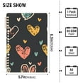 thumbnail image 3 of Hearts Ring Binder Notebook Journey Note Diary College Ruled Spiral Notebook Study Loose Leaf Paper A5 60 Pages, 3 of 8