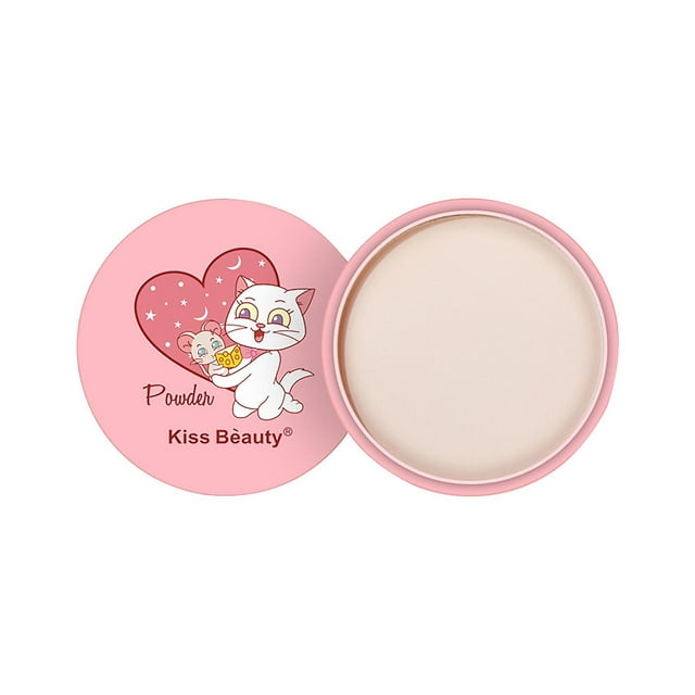 Base de maquillaje en polvo prensado con dibujos animados, impermeable, 12 g