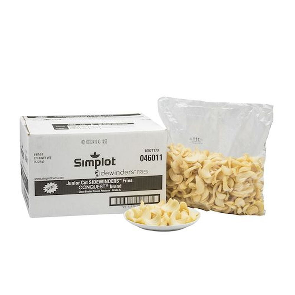 Simplot Sidewinders Junior Cut Sample Fries, 4.5 Pound -- 6 per case
