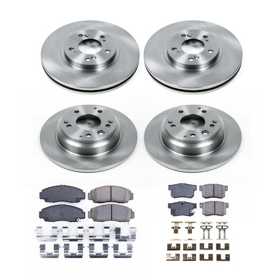 Ultimate Brakes Front and Rear Ceramic Brake Pad and Rotor Kit with Hardware WM81225