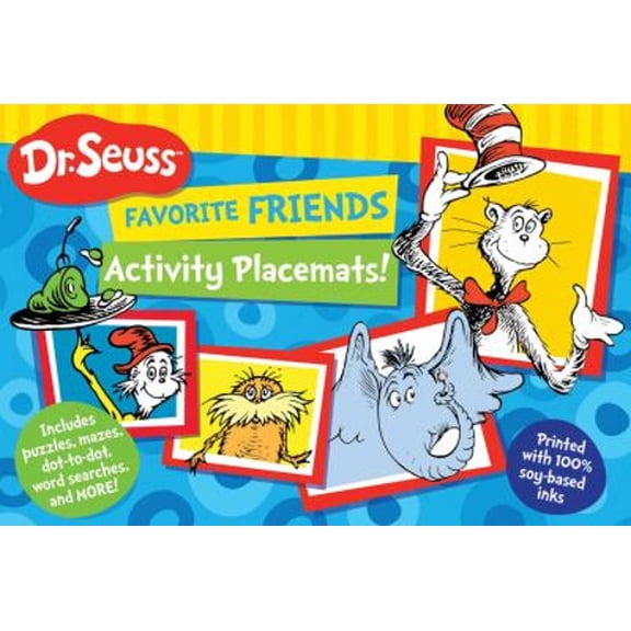 Pre-Owned Dr. Seuss Favorite Friends Activity Placemats! : Includes Puzzles, Mazes, Dot-To-dot, Word Searches, and More! (Paperback) 9781464301469