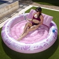 thumbnail image 1 of Tumbona de piscina Float Sloosh Tanning de tela de lujo rosa, 1 of 7