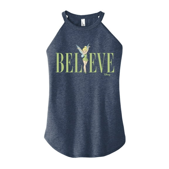 Tinker Bell - Believe - Juniors High Neck Tank Top