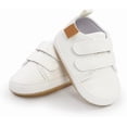 thumbnail image 1 of Zapatos para bebés, niños y niñas, primeros pasos, recién nacidos, suela de goma antideslizante, zapatillas de cuna de cuero sintético para niños de 12 a 18 meses, 1 of 5