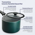 thumbnail image 2 of Tramontina 6 Piece Ceramic Nonstick Nesting Cookware Set Stackable, Space Saving Set - Mediterranean, 2 of 11