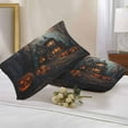 thumbnail image 2 of Outdoor Waterproof Pillow Covers Halloween Horror Pumpkin Ghost Face Decorative Throw Pillow Protectors,Spiders Web on Orange Pillowcase Cushion Cases for Patio Sofa Garden Couch,20x20in,Pack of 2, 2 of 9