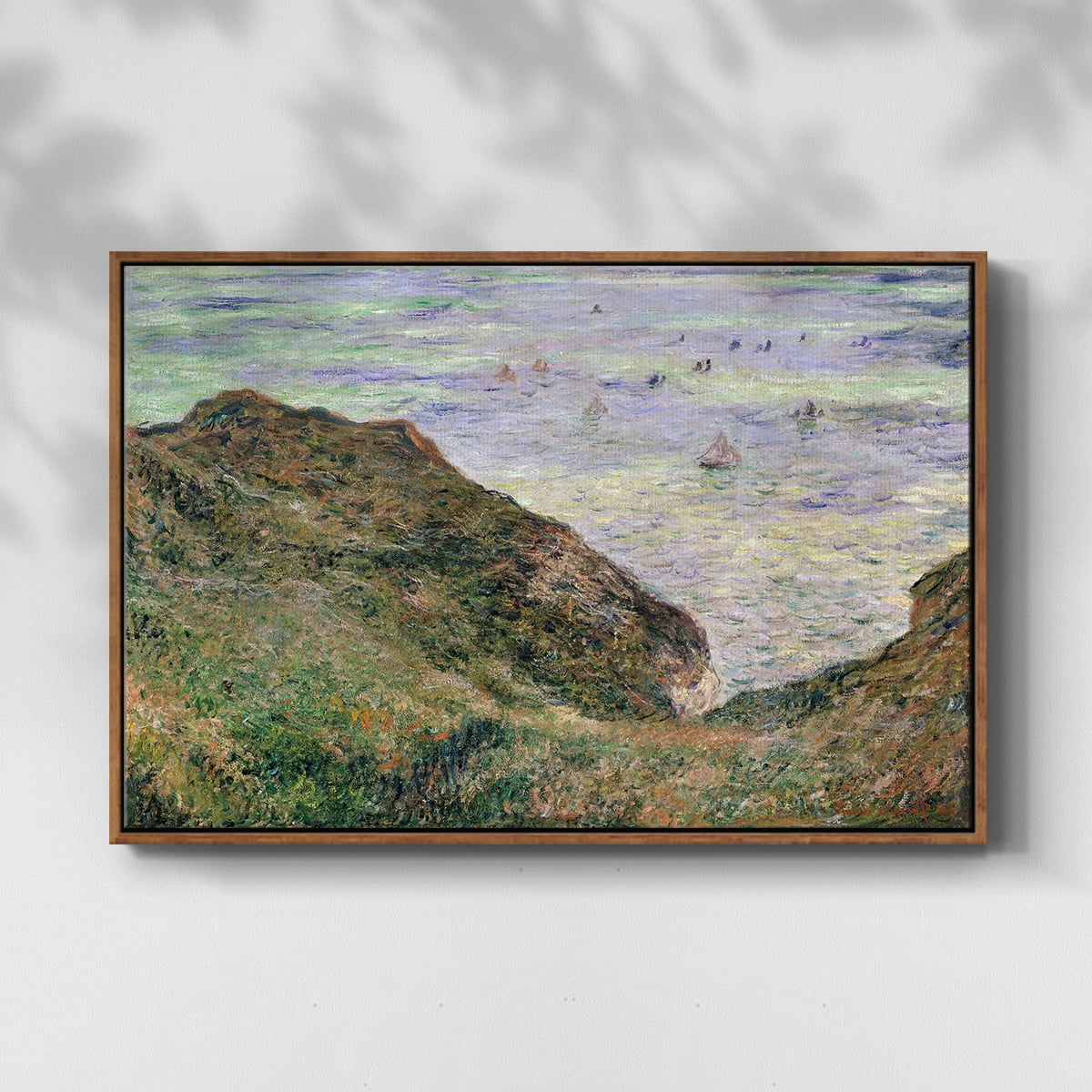 Vintage Landscape-CLI By Wexford Home Framed in Walnut Wood Gallery Wrapped Canvas 25 in. x 37 in.