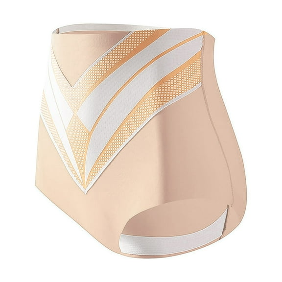 VISALY Boxer Shorts Seamless Underwear Tourmaline Titanium Fiber Shaping Shorts Tummy Briefs Tummy Shaping Shorts Butt Lifting Panties Womens Underwear Tummy Control Panties for Women Beige L