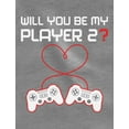thumbnail image 2 of Tstars Mens Valentine's Day Love Video Gamer Shirt Be My Player 2 Gift Idea for Him Husband 3-4 Sleeve Baseball Jersey Shirt, 2 of 5