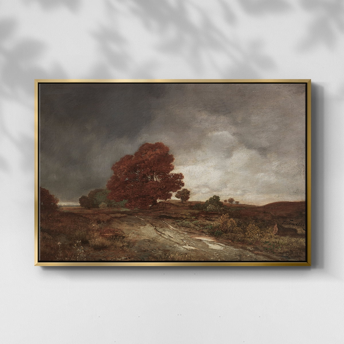 Vintage Landscape-CCCXIII By Wexford Home Framed in Gold Wood Gallery Wrapped Canvas 27 in. x 41 in.