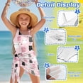 thumbnail image 5 of SEANATIVE 17-18 Year Kid Girl Swimsuit with Mesh Skirt Coverup One Piece Bathing Suit Comfortable Stretch Summer Swimwear with Adjustable Strap, Cartoon Cat Paw Pink, 5 of 7