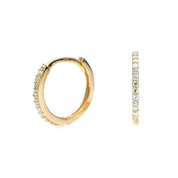 2.50 Carat Moissanite VVS1 Round Cut Solid 14k White Gold Huggie Hoop Earrings