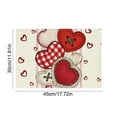 thumbnail image 3 of Valentines Placemats Set of 4 Valentines Day Decorations 12x18 Inch Love Hearts Table Mats Seasonal Anniversary Holiday Table Mats for Party Kitchen Dining Decoration Valentines Table Decorations, 3 of 6
