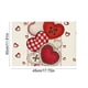 thumbnail image 3 of Manteles individuales de lino para San Valentín | Manteles aislantes con estampado de corazones rojos | Tela de lino duradera con bordes reforzados | Resistente al calor y a los arañazos |, 3 of 6