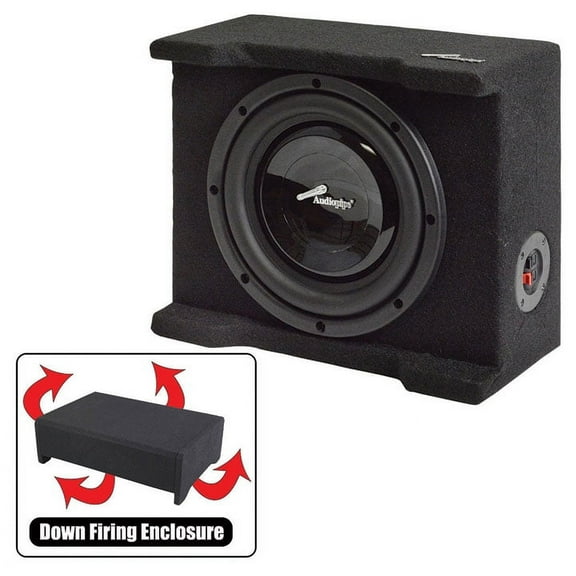 Audiopipe APSB8BDF 8 in. Single Shallow Downfire Sealed Enclosure with Subwoofer
