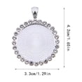 thumbnail image 4 of Guardurnaity 1 bolsa de bandejas colgantes de diamantes de imitación, accesorios de joyería brillantes con incrustaciones de cristal de colores Ropa, zapatos y accesorios Miscelánea plata 25mm, 4 of 6