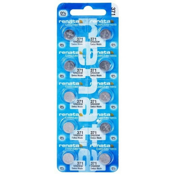 10 Pack 371 Renata Silver Oxide 0% Mercury Electronic Batteries SR920SW