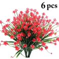 thumbnail image 2 of Coofit Artificial Flower Plastic Lifelike 6PCS Decorative Faux Shrub Plant Fake Flower, 2 of 4