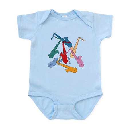 

CafePress - Colorful Saxophones Infant Bodysuit - Baby Light Bodysuit