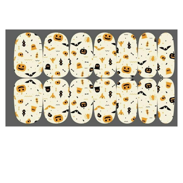 Calcomanía Para Uñas Suministros Para Niñas Accesorios De Halloween Herramienta De Arte De Mano De Obra Tamaño Compacto Conveniencia Artesanía Dulce Regalo Exquisito Vogacara CE007885-02