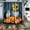 Fall Halloween 42, variant on Cute Ghost Happy Halloween Bathroom Set with Shower Curtain and Rug and Accessories, Spooky Black Gold King Shower Curtain Set for Bathroom Decor 4 Pcs