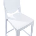 thumbnail image 4 of (Retired) 2xhome Set of 2 25" Seat Height White Contemporary Modern Glam Barstool Modern Stool Side Chairs Molded Plastic Bar Stool Counter Stool No Arms Lounge Kitchen With Back, 4 of 11